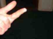 Put a little ash on your finger, before performing this trick.