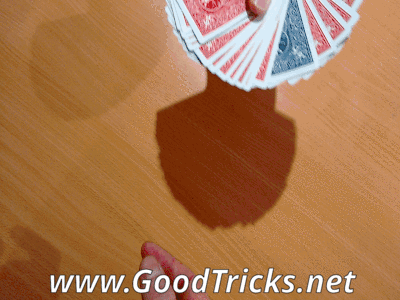 Classic force card trick sleight illustration