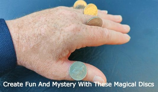 Coins-rolling across  the back of a magicians hand.